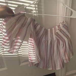 Off the Shoulder Striped Top